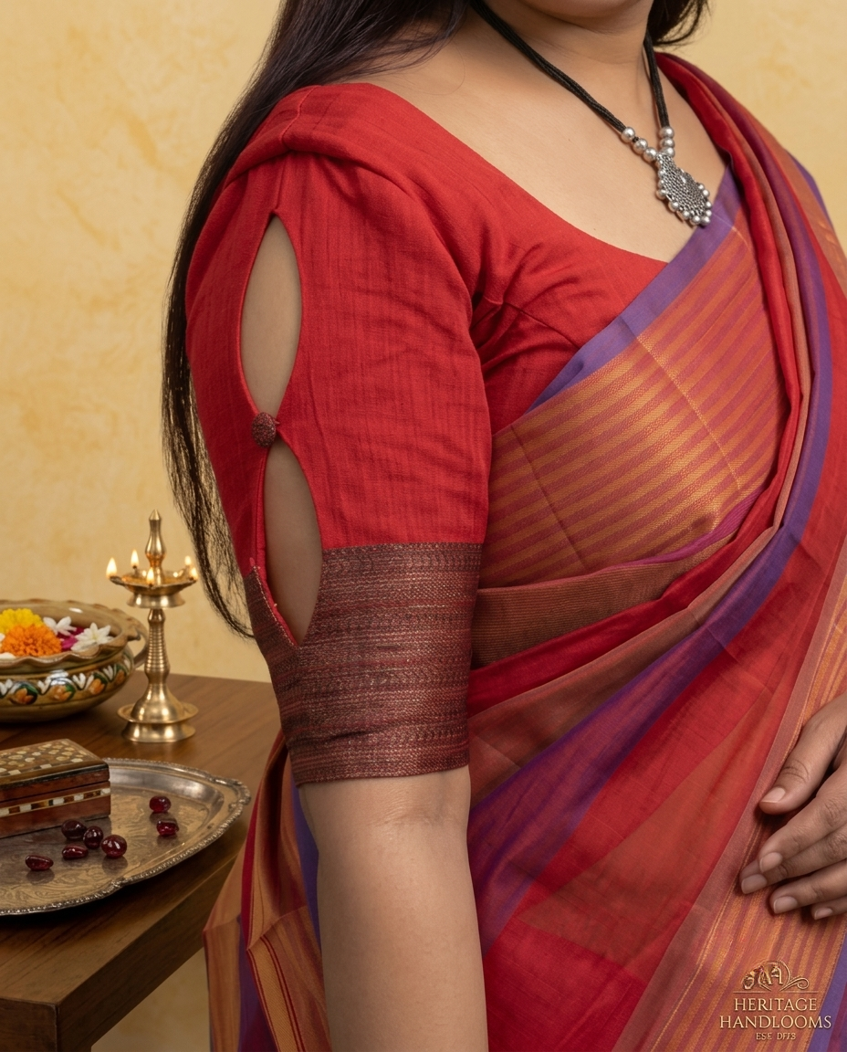 Synthetic Fancy Saree With Blouse
