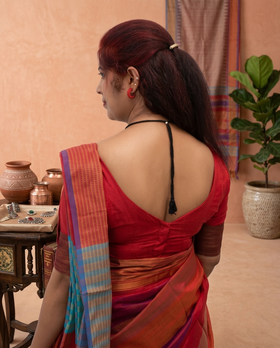 Synthetic Fancy Saree With Blouse