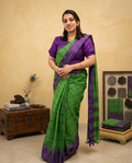 Check Cotton Saree Without Blouse