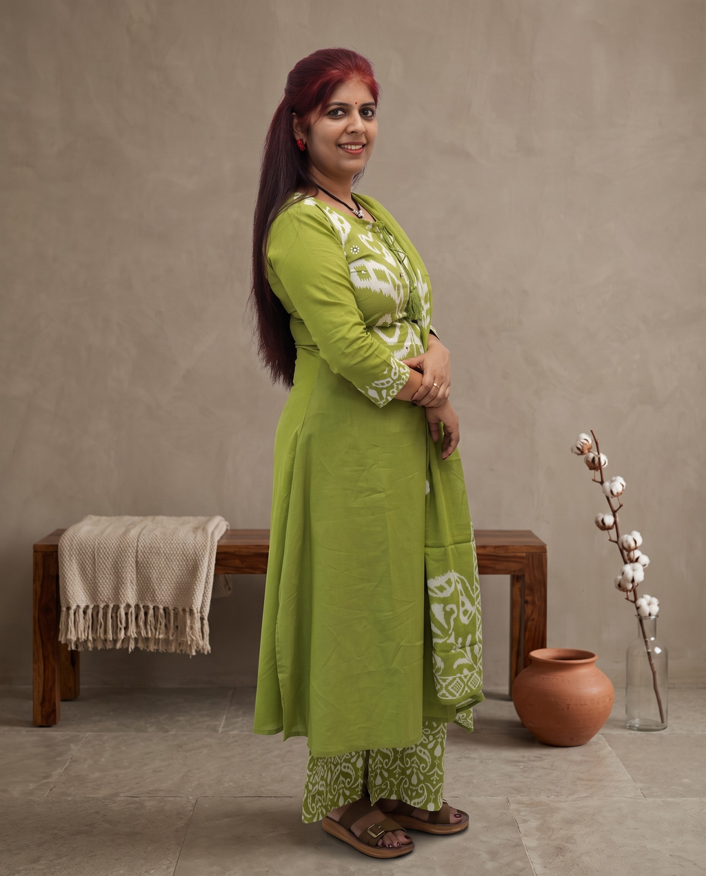 Mulcotton Churidar Set Readymade