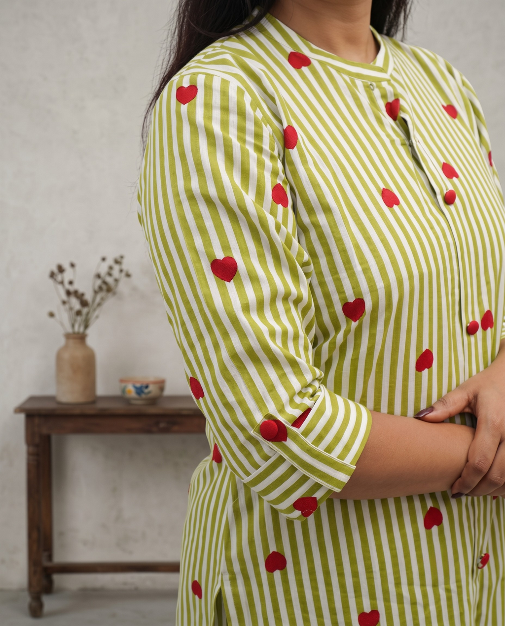 Pure Cotton Cord Set With Sleeve