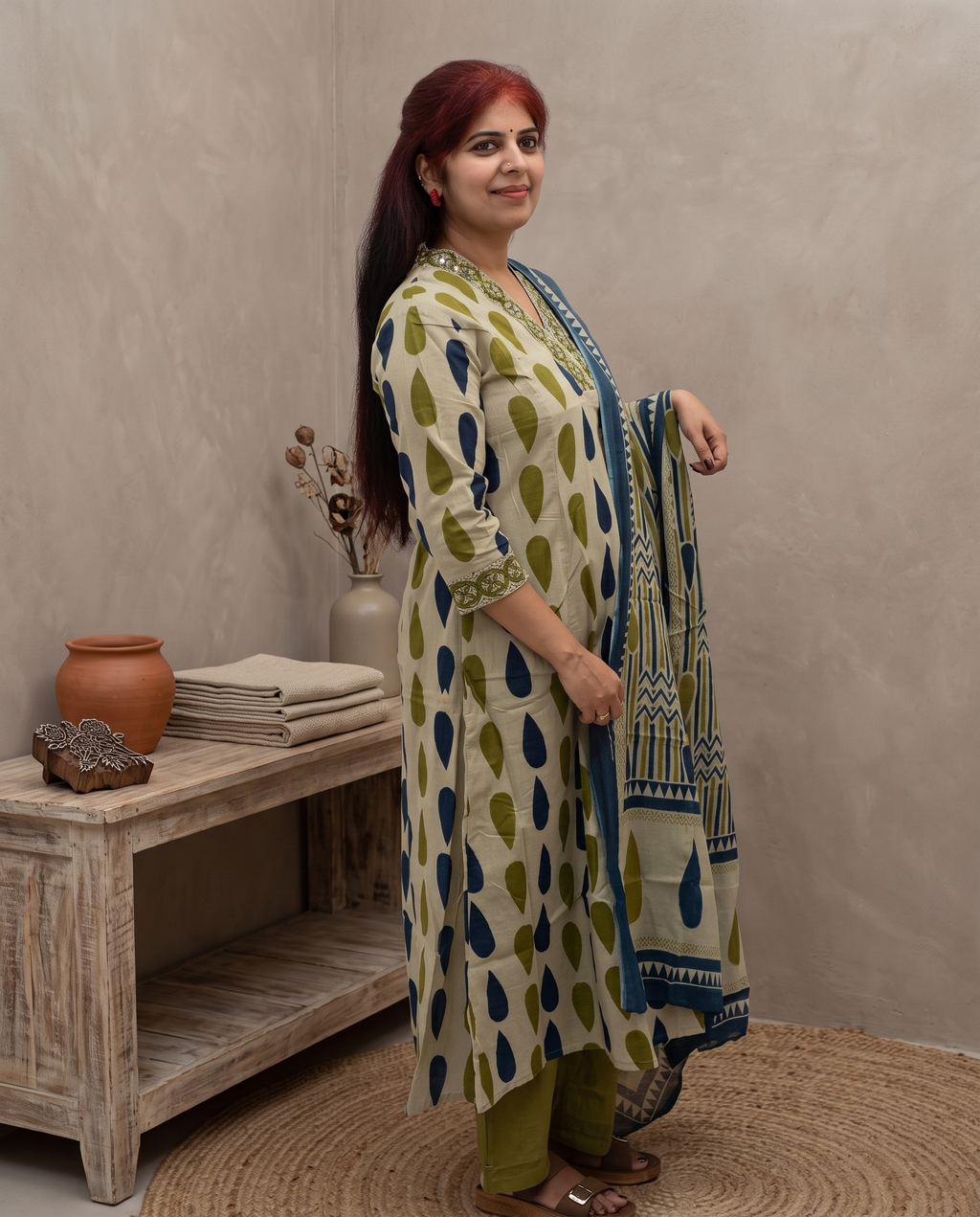 Mulcotton Churidar Set Readymade