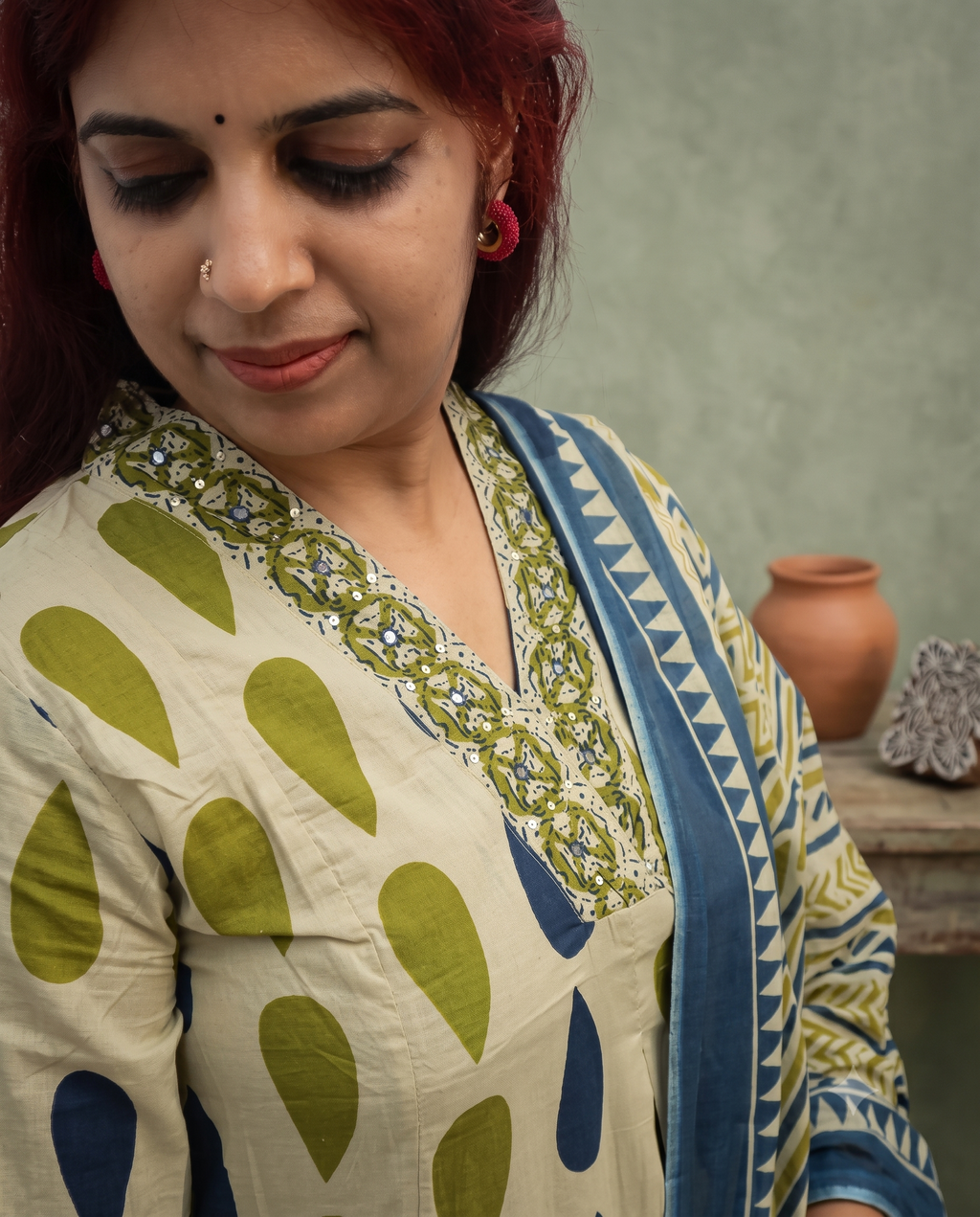 Mulcotton Churidar Set Readymade