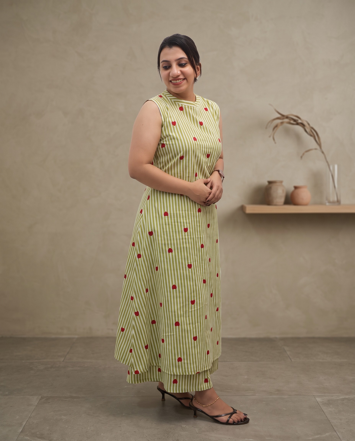 Pure Cotton Cord Set Sleevless
