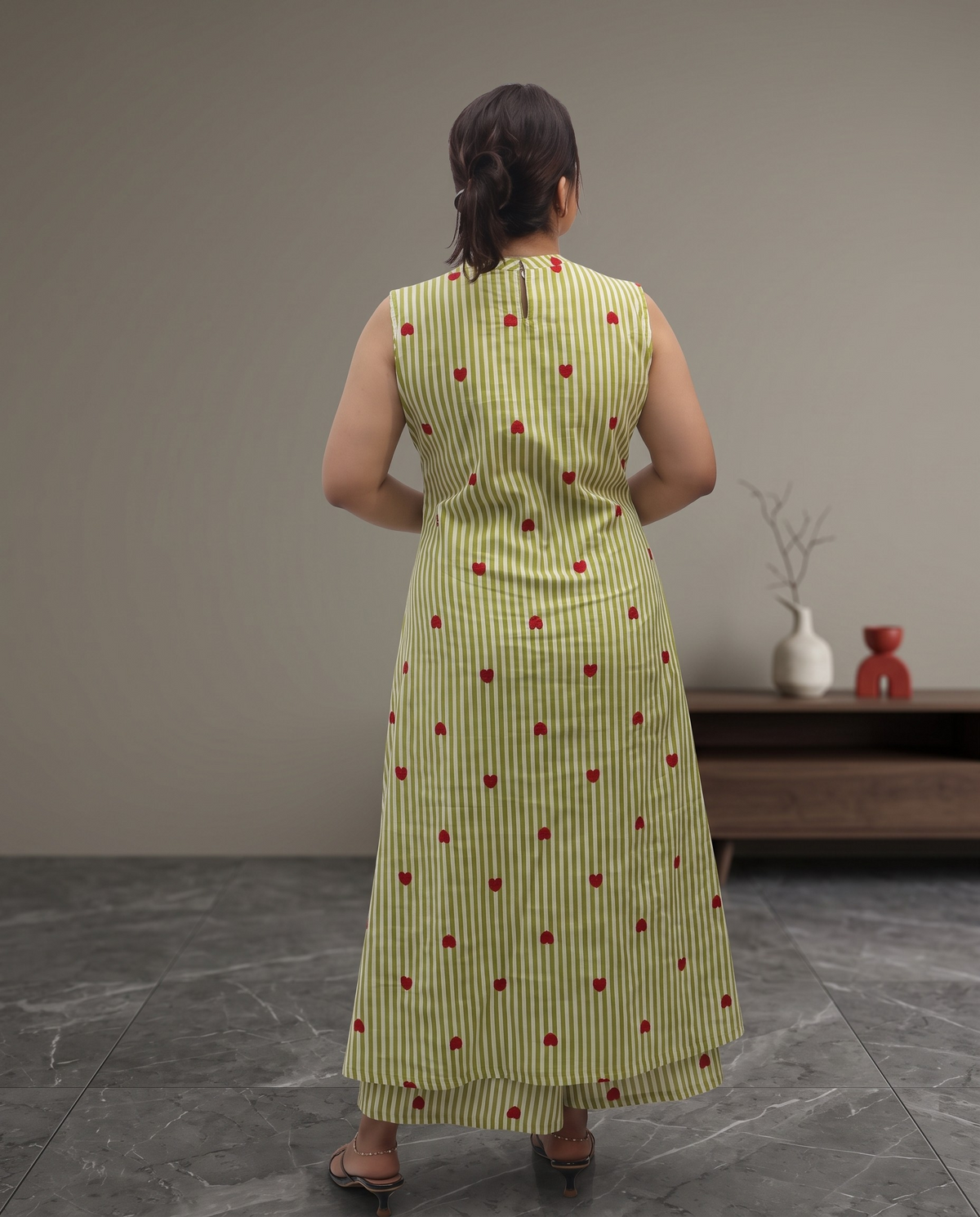 Pure Cotton Cord Set Sleevless