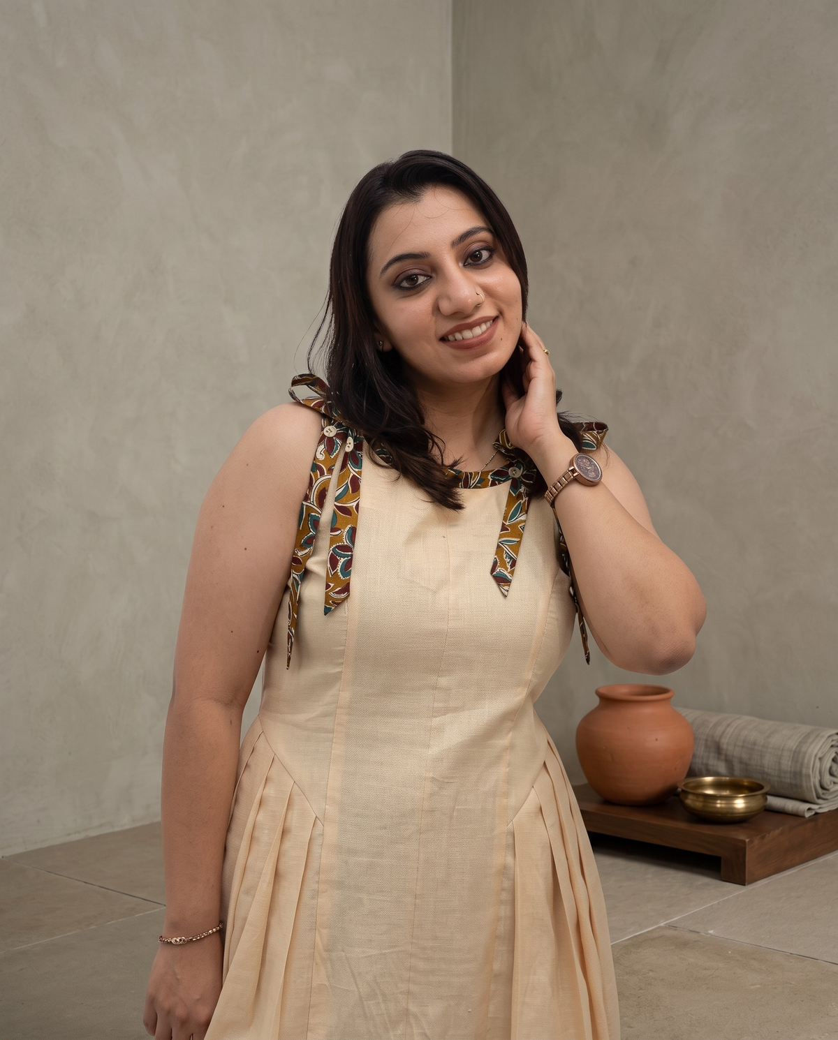 Sleevless Traditional Frock