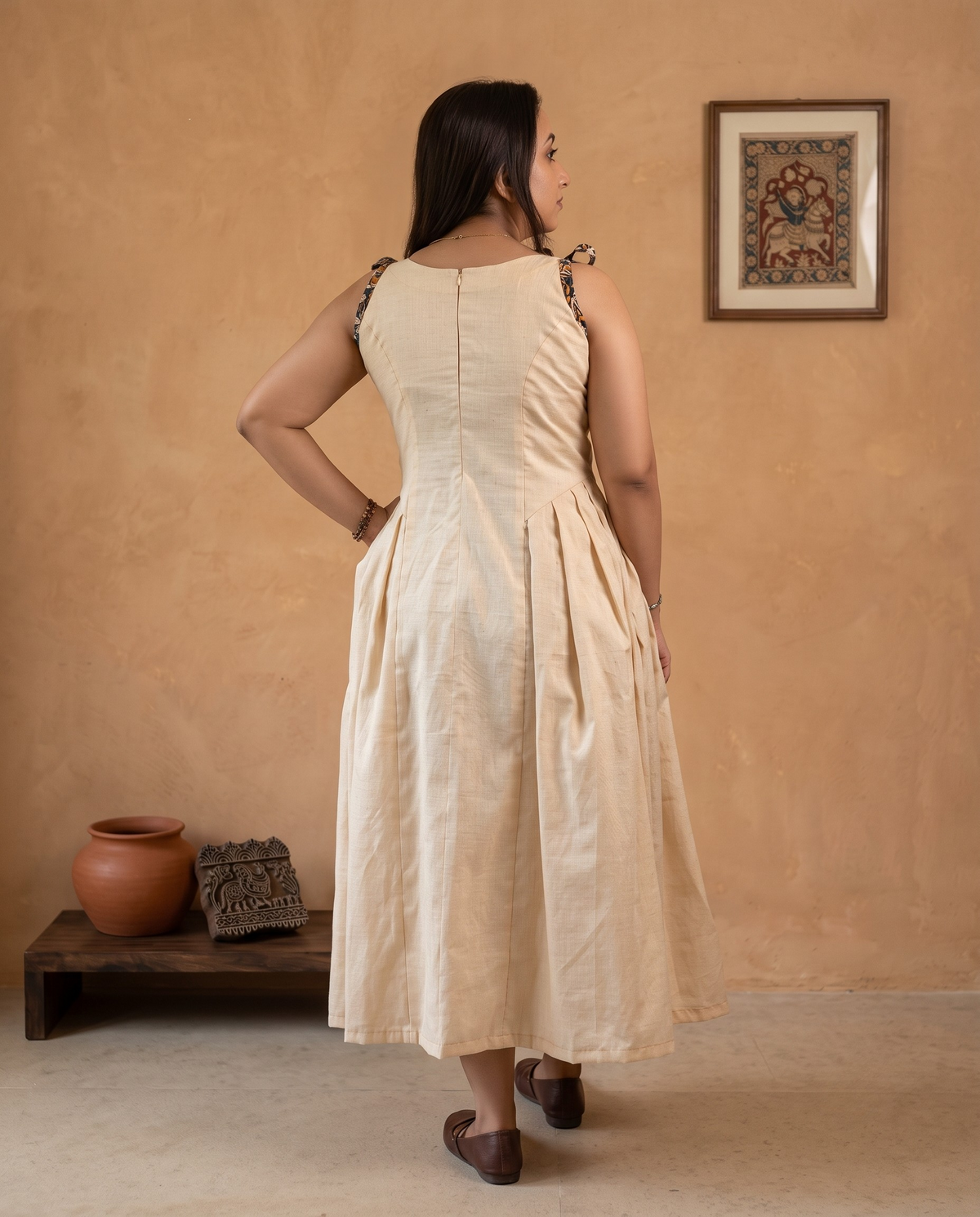 Sleevless Traditional Frock