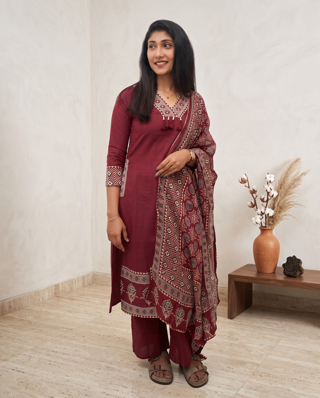 Mulcotton Churidar Set Readymade