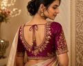 Embroidered Silk Saree Blouse