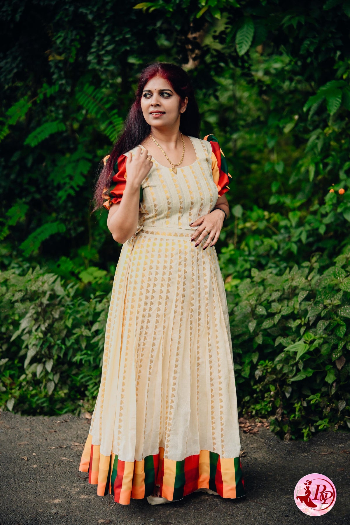 Skirt with blouse